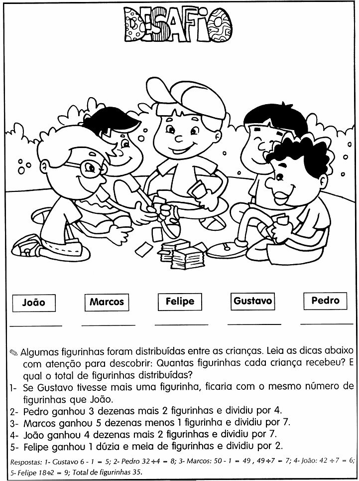 Interpretação de problemas matemáticos 5 ano