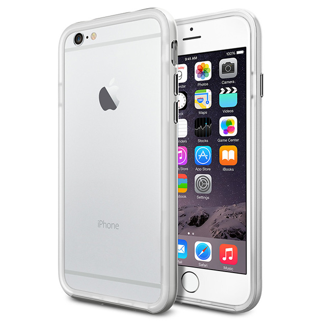 เคส iPhone 6 รหัสสินค้า 135038 สีเงินยางขาว
