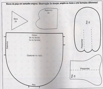 Cartamodelli uccellini stoffa