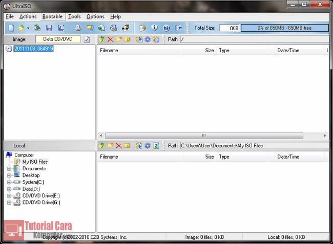 Tutorial Cara Membuat File .ISO Dengan UltraISO - TutorialCaraKomputer.com Tutorial Cara Membuat File .ISO Dengan UltraISO - TutorialCaraKomputer.com