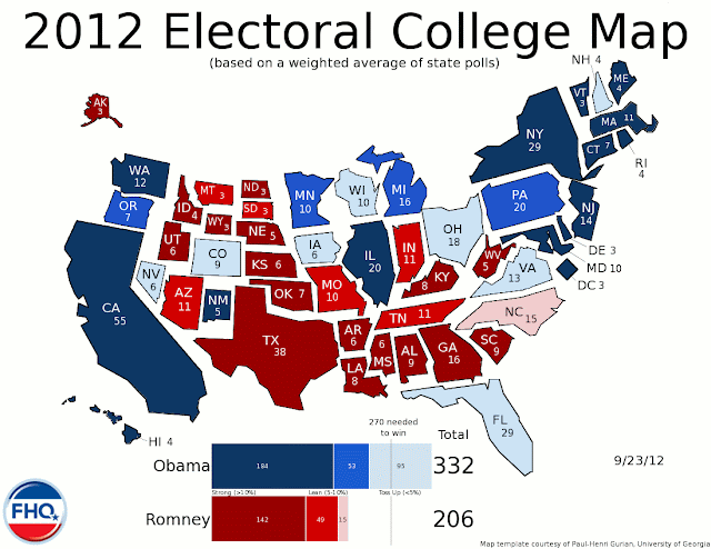 Frontloading Hq The Electoral College Map 9 23 12