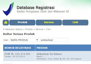 No. Registrasi BPOM