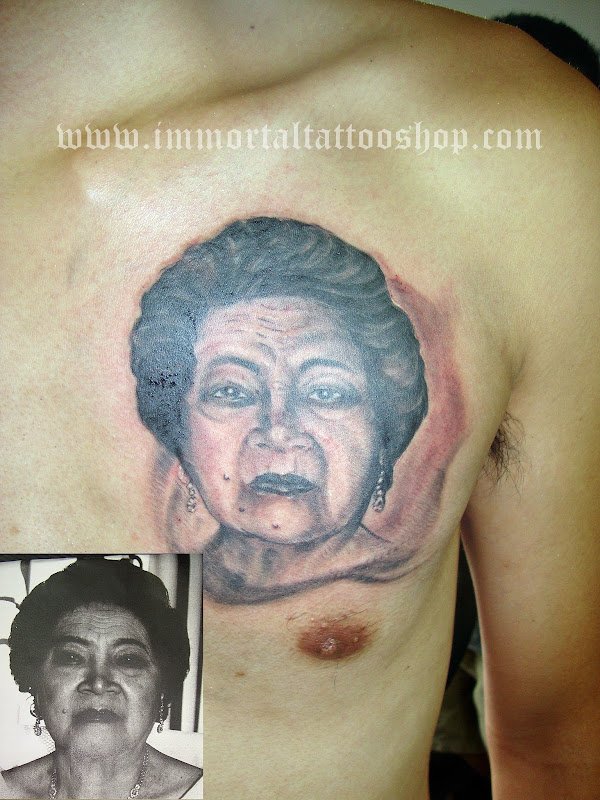  Frank to have a memorial tattoo Portrait of herbeloved Grandma title=