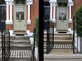 York stone steps York stone threshold Victorian mosaic path