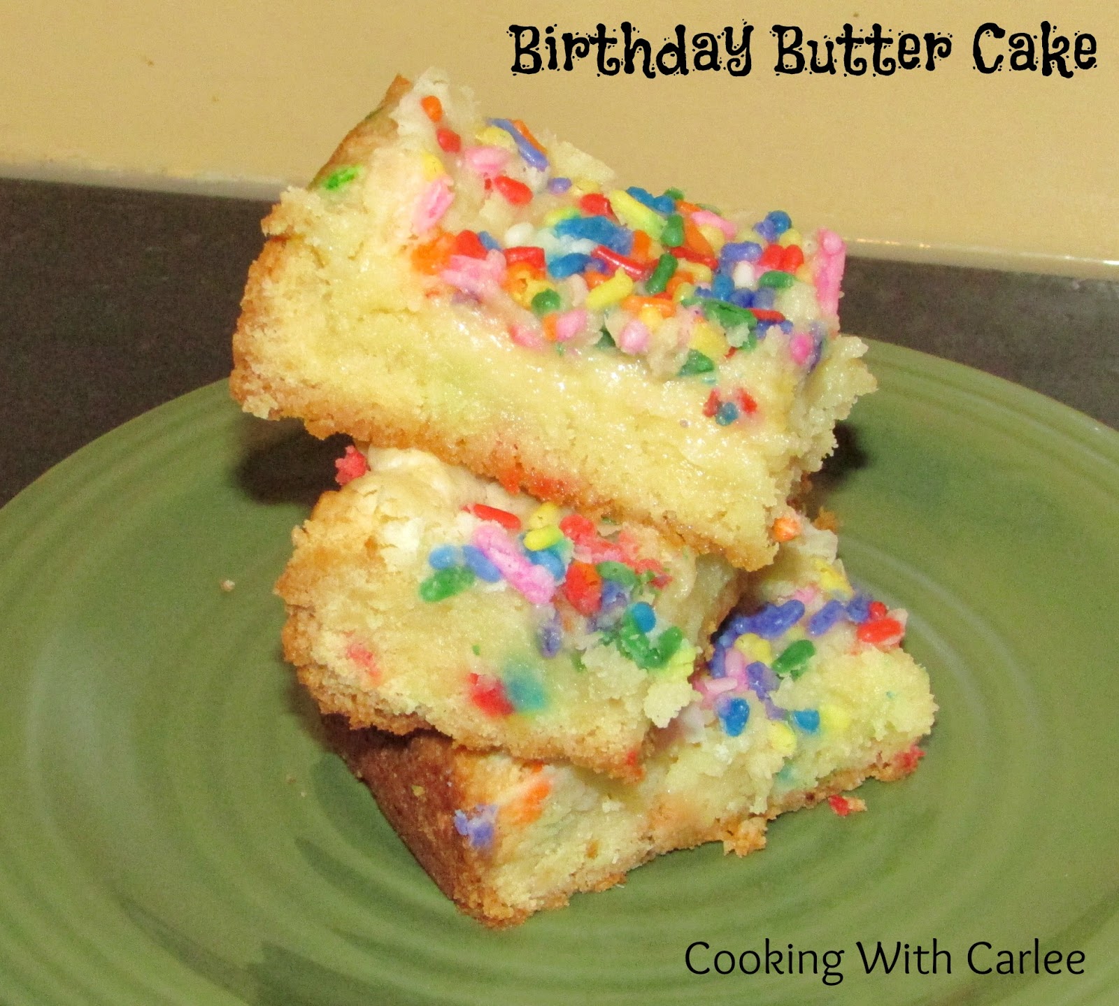 Cooking With Carlee Sprinkle Filled Birthday Ooey Gooey Butter Cake