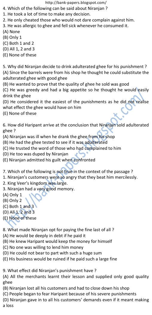 State Bank Of India Examination Question Papers