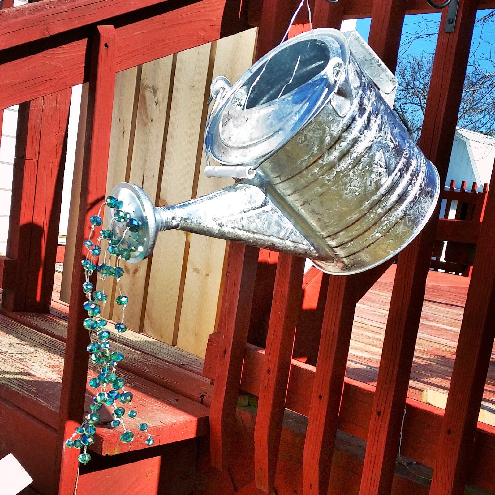 Cluck Wild Homestead Watering Can Garden Art