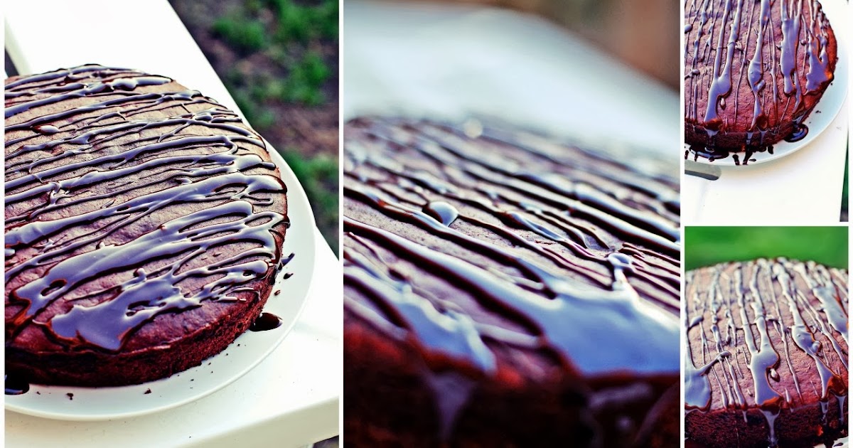 Chocolate Drizzle Cake With Strawberries Chocolate Drizzle Cake With Strawberries