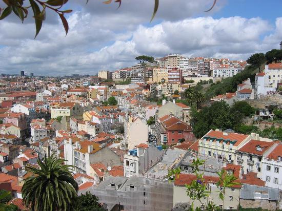 center of Lisbon in one of
