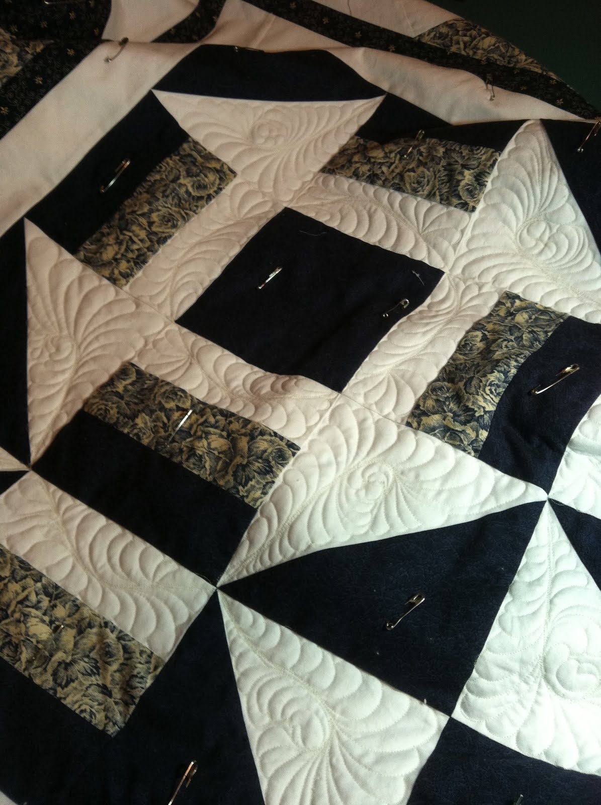 L' FAIR QUILTS Quilting the "Indigo" Monochromatic
