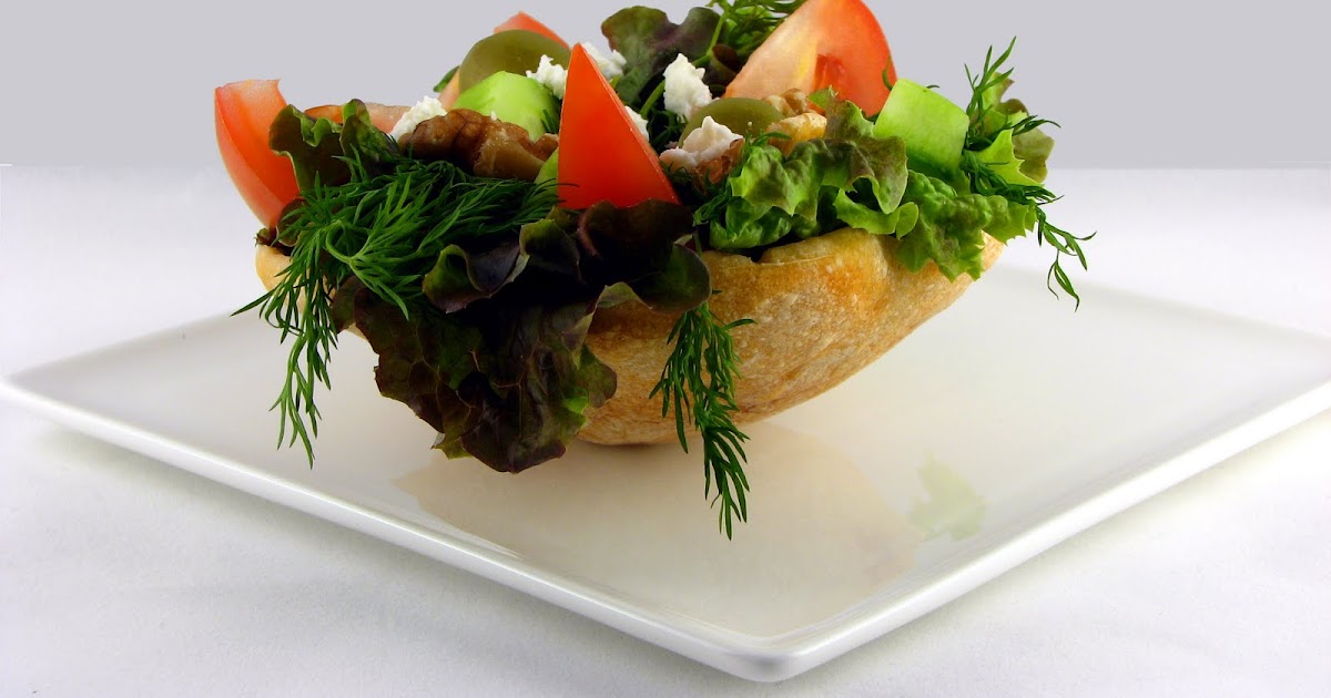Cook book of trial and error Greek Salad in a Bread Bowl