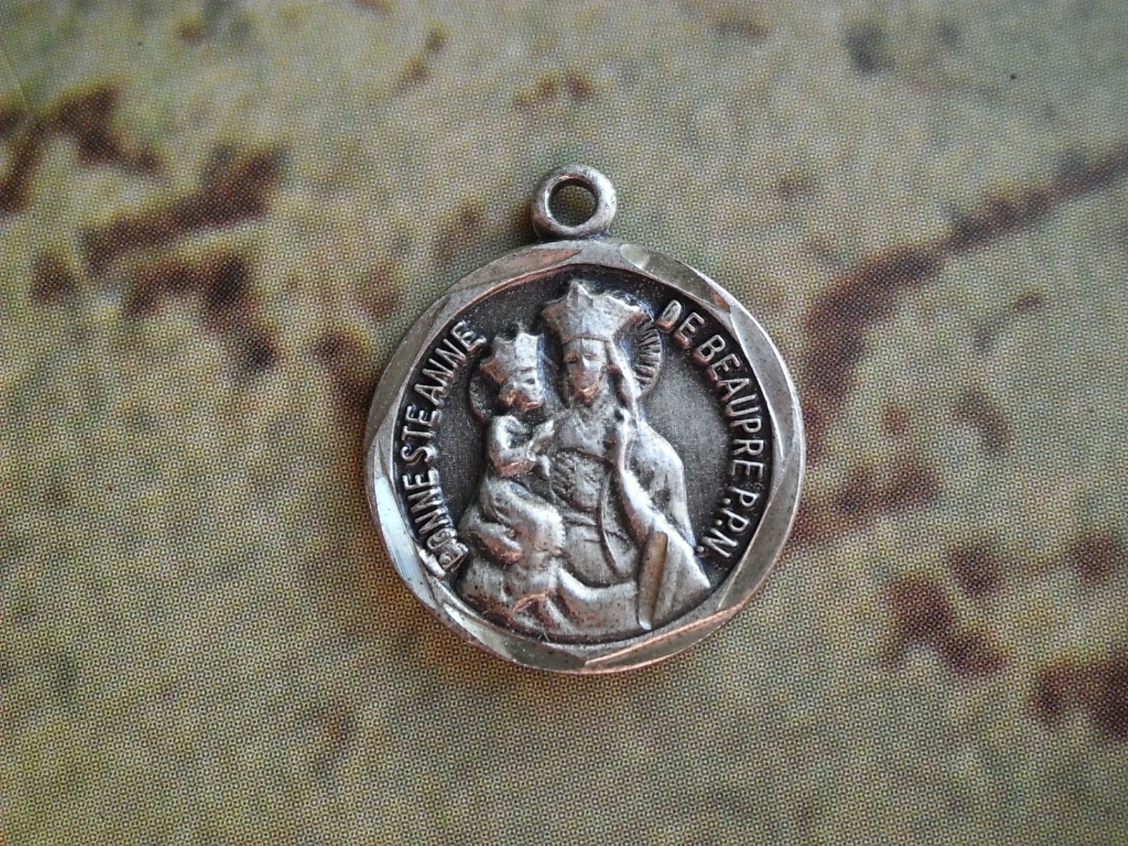 Vintage Religious Medals Vintage Bliss Sterling St Anne de Beaupre