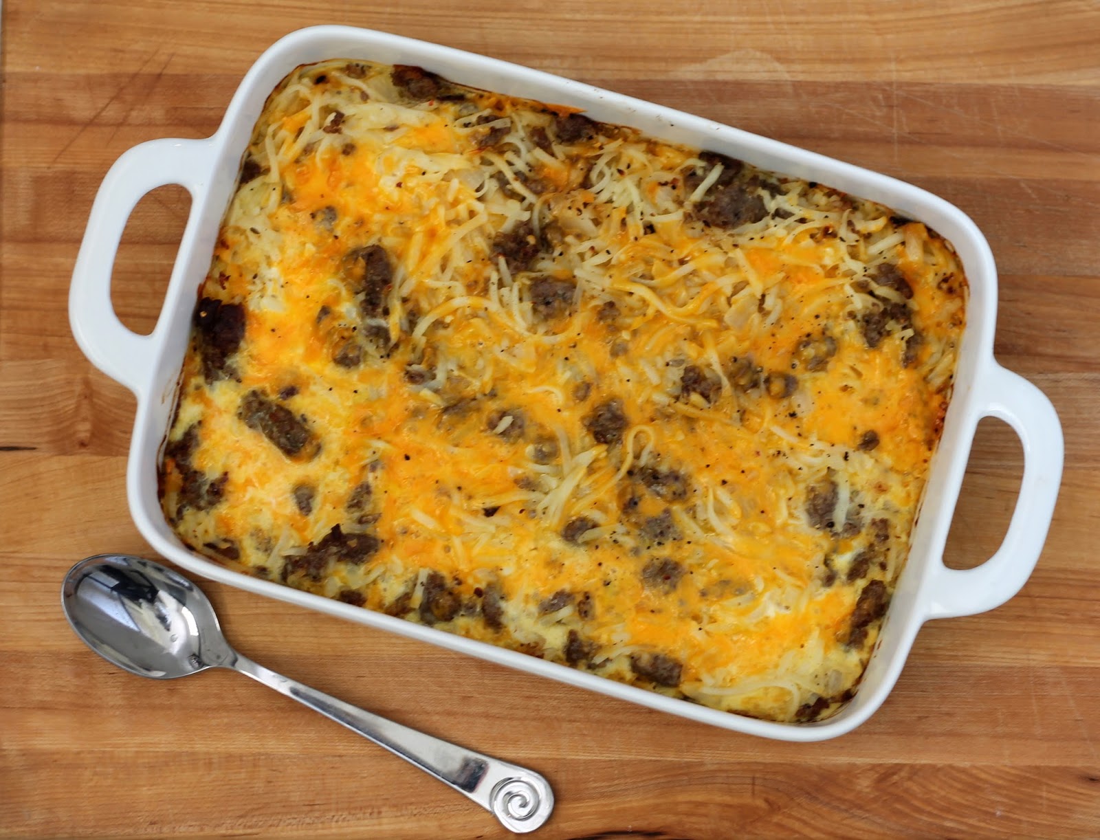Young and Entertaining Sausage & Hash Brown Breakfast Casserole