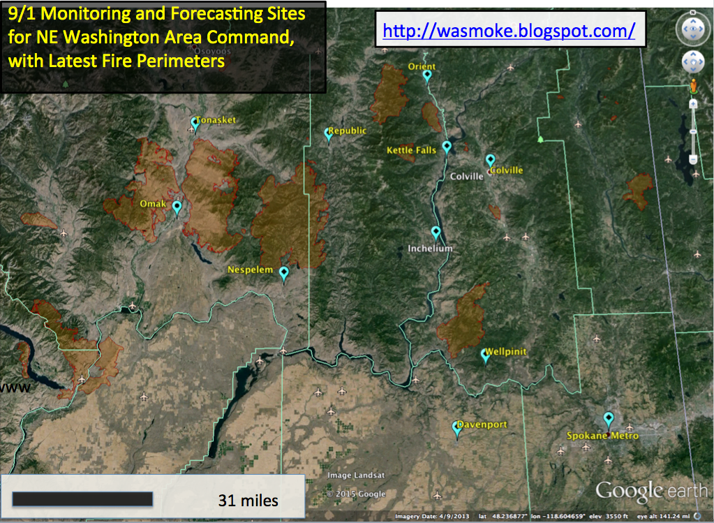 Washington Smoke Information Air Quality Summary Report NE