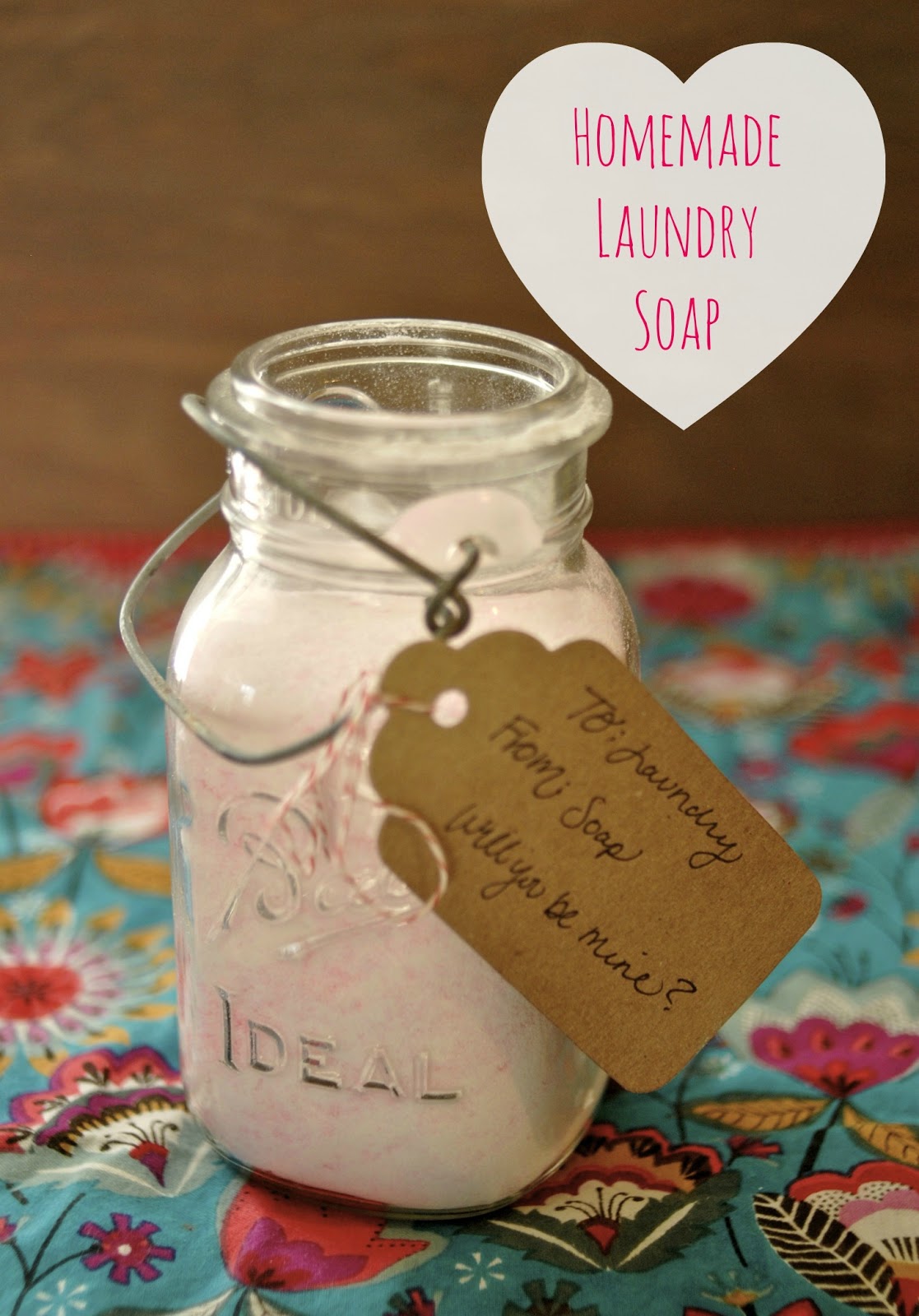 DIY Clean Homemade Laundry Soap {Valentine Edition}