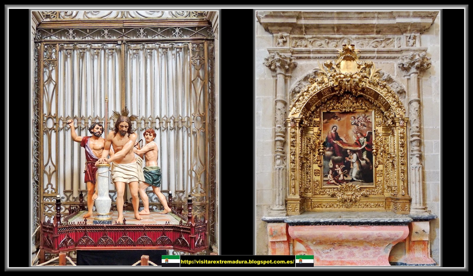 Coria. Catedral. Paso de Semana Santa y Capilla de las Reliquias.