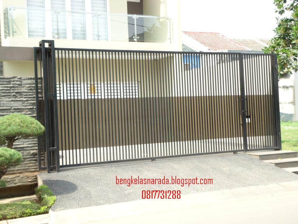Pintu dorong minimalis (contoh gambar) | Bengkel las dan Canopy minimalis