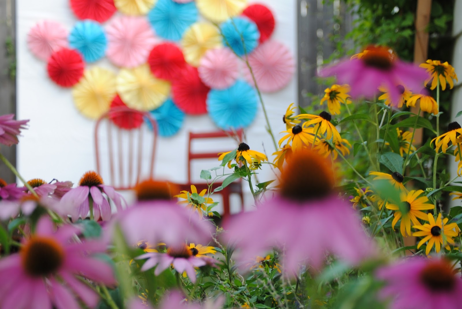 diy make a paper fan photo backdrop