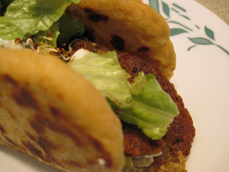 Simple. Healthy. Tasty Flatbread Falafel Sandwich