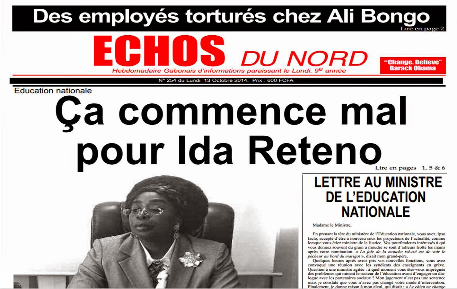 THE NEWSPAPER ECHOS DU NORD. LE JOURNAL ECHOS DU NORD