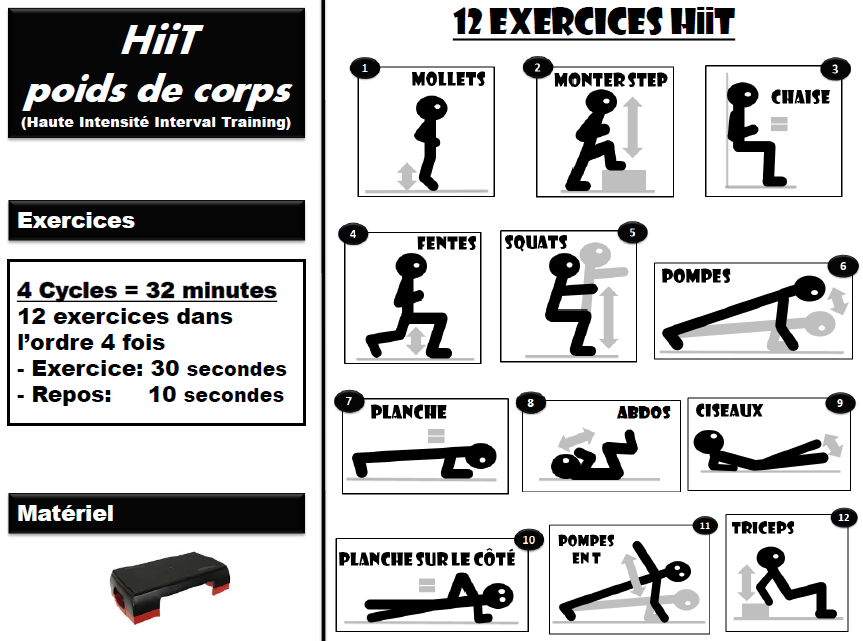 programme poids de corps programme poids de corps