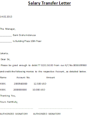 authorization letter to bank for salary transfer sle request letter for transfer to another location due authorization letter to bank for salary transfer sle request letter for transfer to another location due