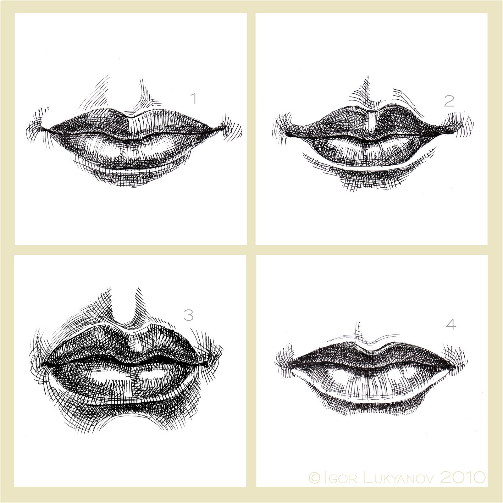 drawing male lips