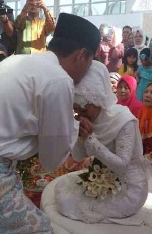 pada majlis batal air sembahyang sebaik selepasi upacara akad nikah