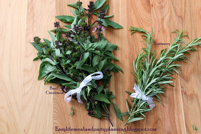 Herb & Vegetable Harvest by Easy Life Meal & Party Planning - Basil Cinnamon & Rosemary