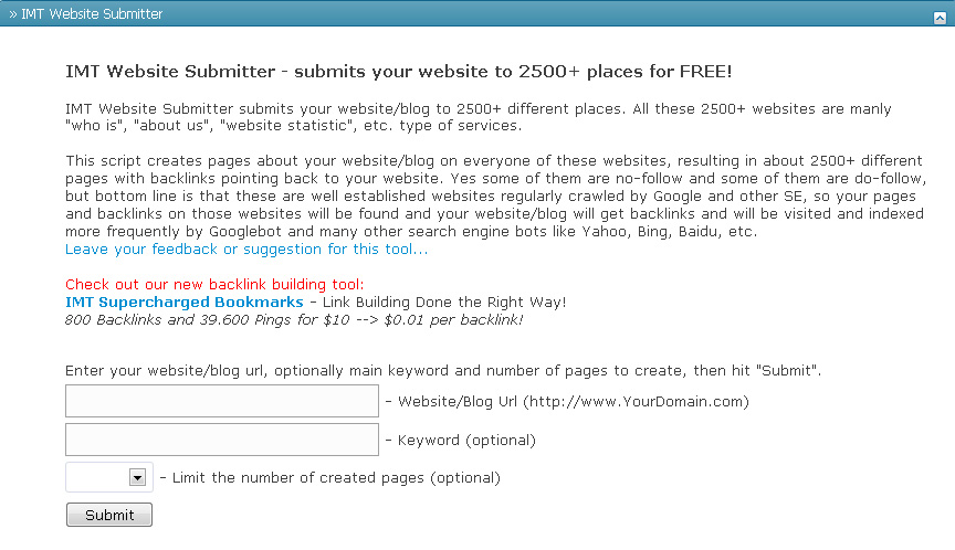Website Submitter Website Submitter