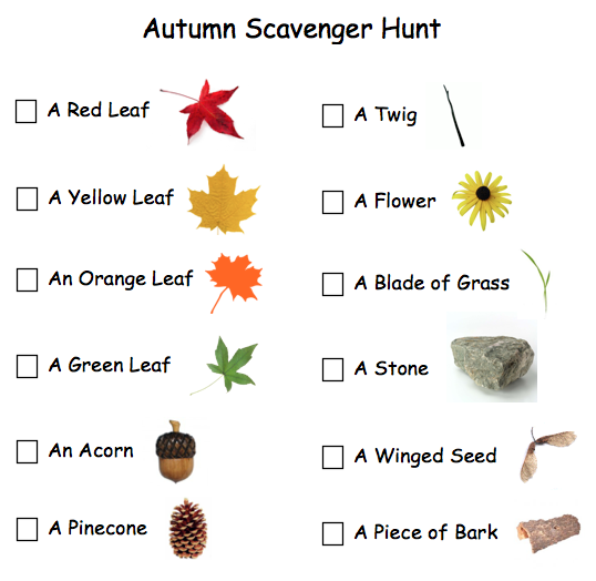 From Chalkboards To Strollers Autumn Scavenger Hunt For Toddlers and