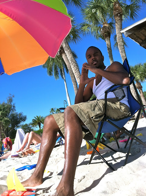 Louis Hopson on beach with Jennifer Jean-Pierre