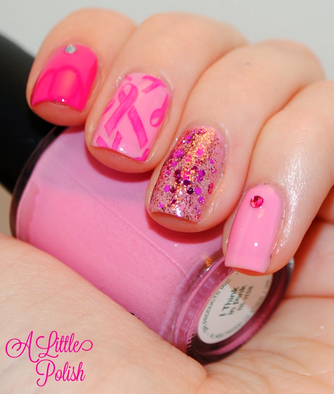 A Little Polish Breast Cancer Awareness Mani