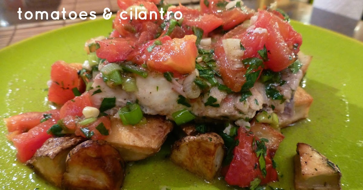 School of Eating Good Mahimahi roasted with Tomatoes