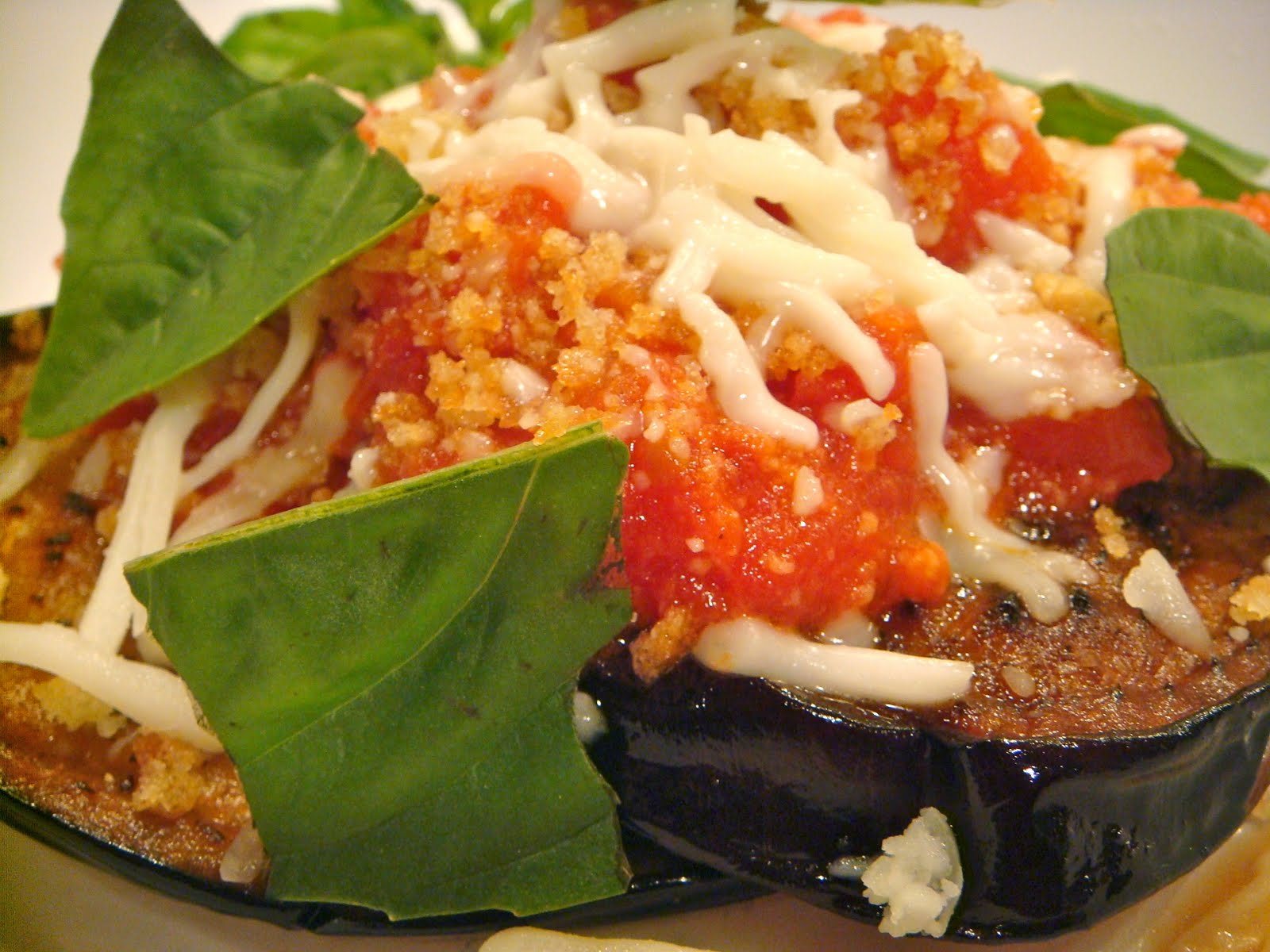 Delicious Dishings Deconstructed Eggplant Parmesan