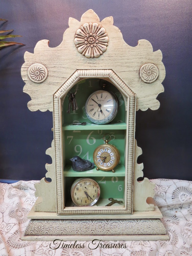 Timeless Treasures Vintage Clock Case shelf for clocks