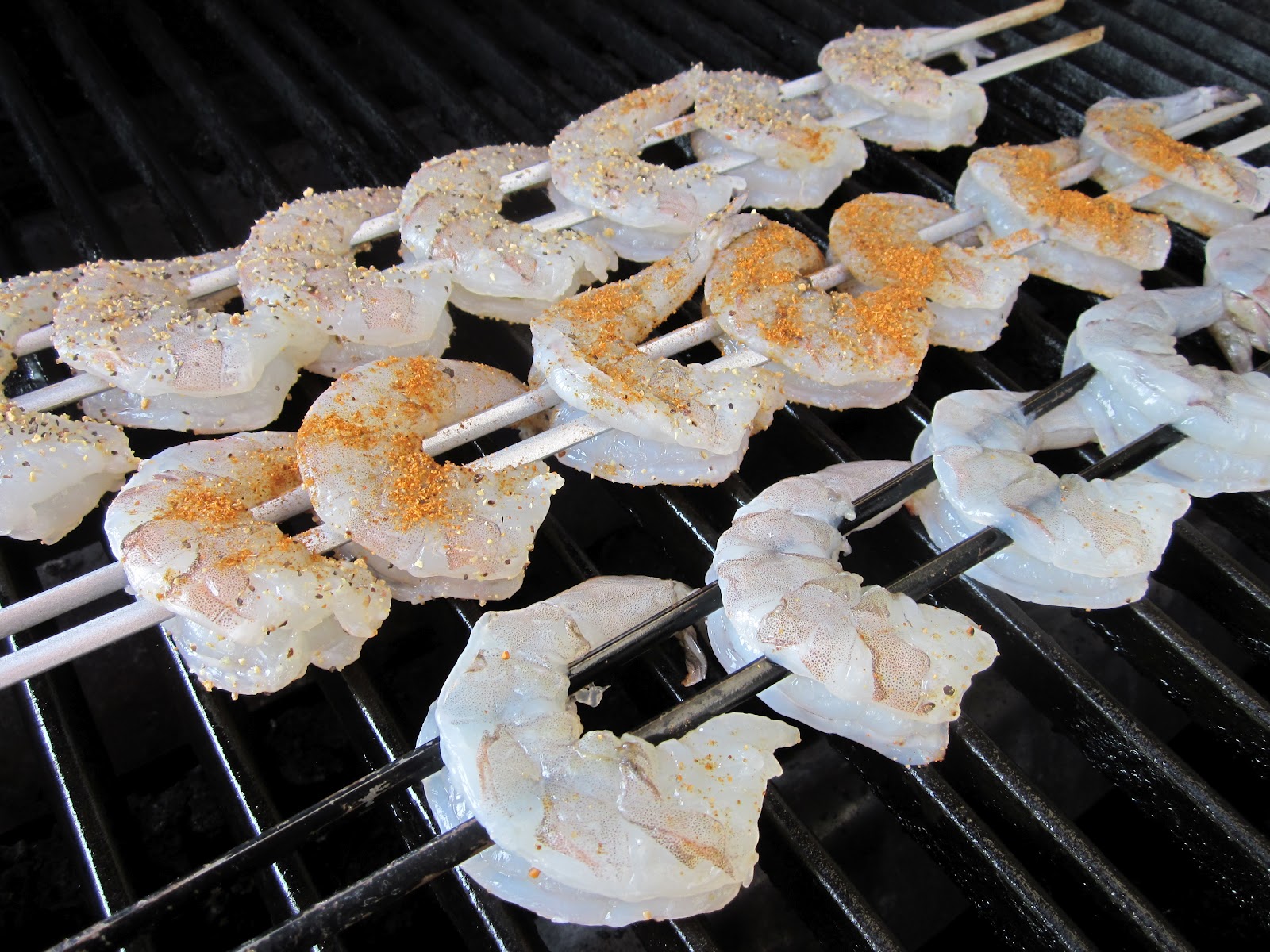 Shrimp Trio Cooking on the Front Burner