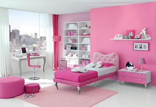 Kamar Tidur Anak Perempuan Warna Pink