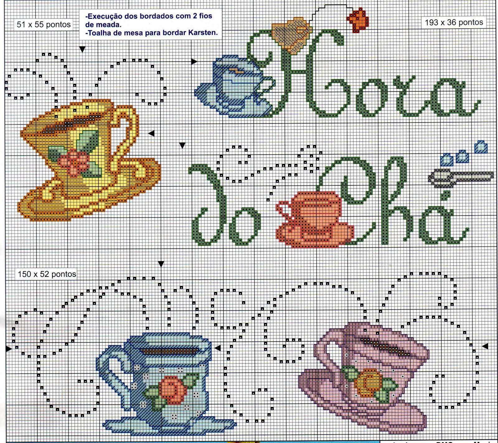 Graficos Ponto Cruz Xicaras ENCANTOS EM PONTO CRUZ: Xícaras