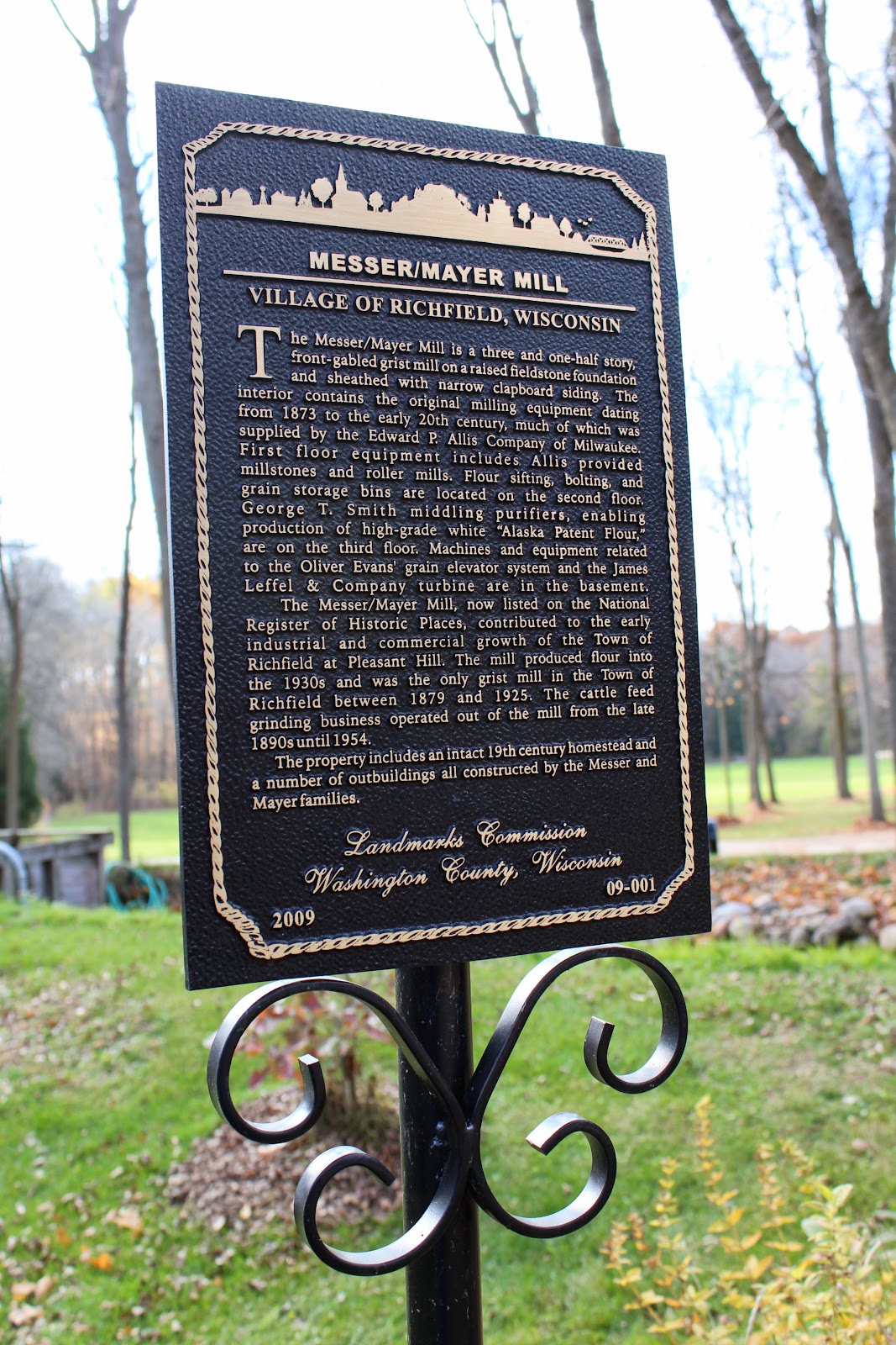 Wisconsin Historical Markers Messer Mayer Mill