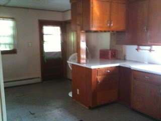Upstairs Kitchen looking toward back door