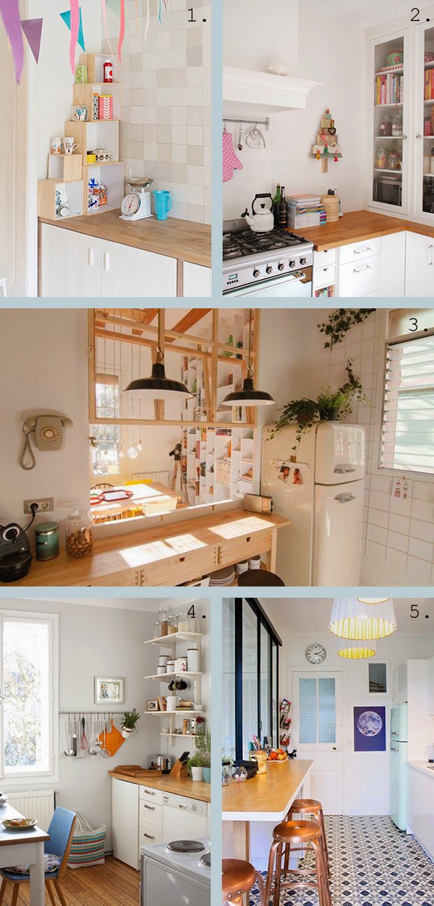 Uno scatto interno di una cucina moderna con decorazioni e mobili