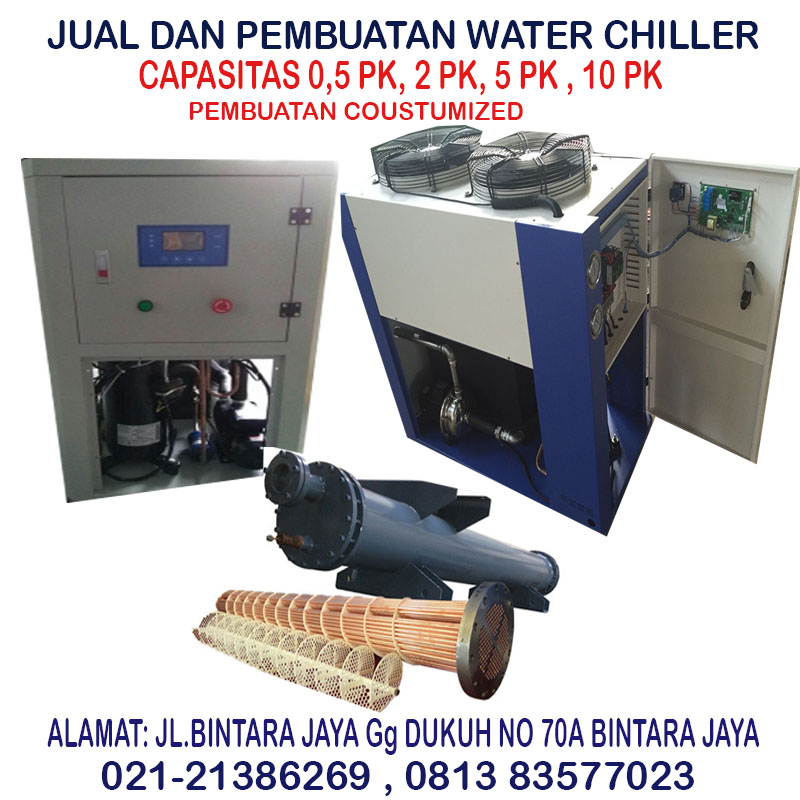 jual water chiller dan evaporator sheel and tube