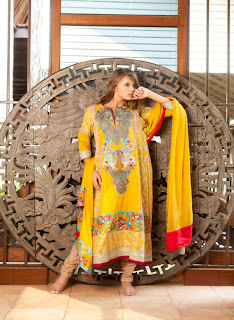 Spring/Summer Women's Embroidered Dresses Collection 2013 By Firdous