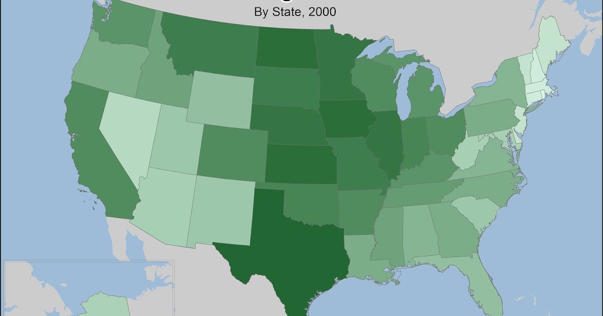 Evan's Map Blog Land Use in the United States Agriculture