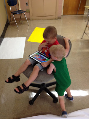 kids on office chair