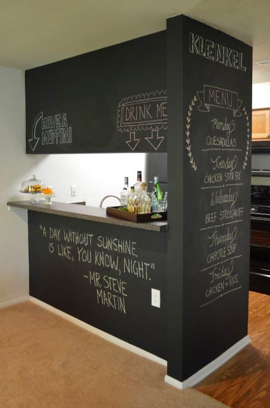 balcão de cozinha com tinta lousa - Foto Pinterest