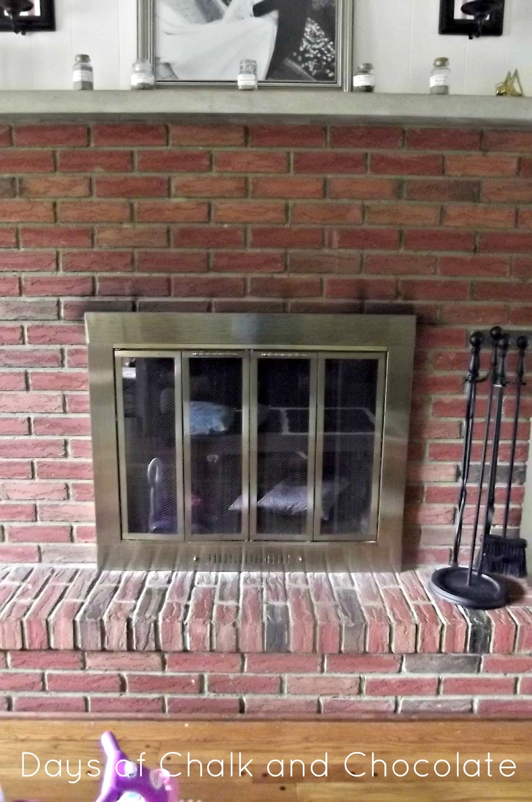 Painting a Fireplace Surround, Hanging Fireplace Updates Days of