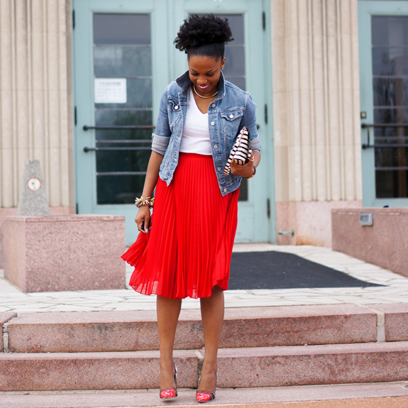 gap pleated midi skirt