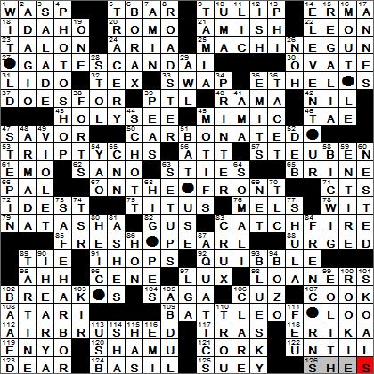 WEB's New York Times Crossword Solution |.